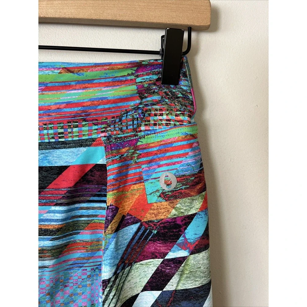 Dona Jo Skort Size 1 Small Abstract Multicolor Tennis Golf Skirt Artsy